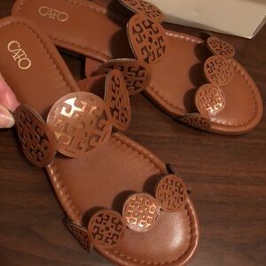 NWT Cato sandals.  Medallion design with copper color insert. 7.5. Comfortable.